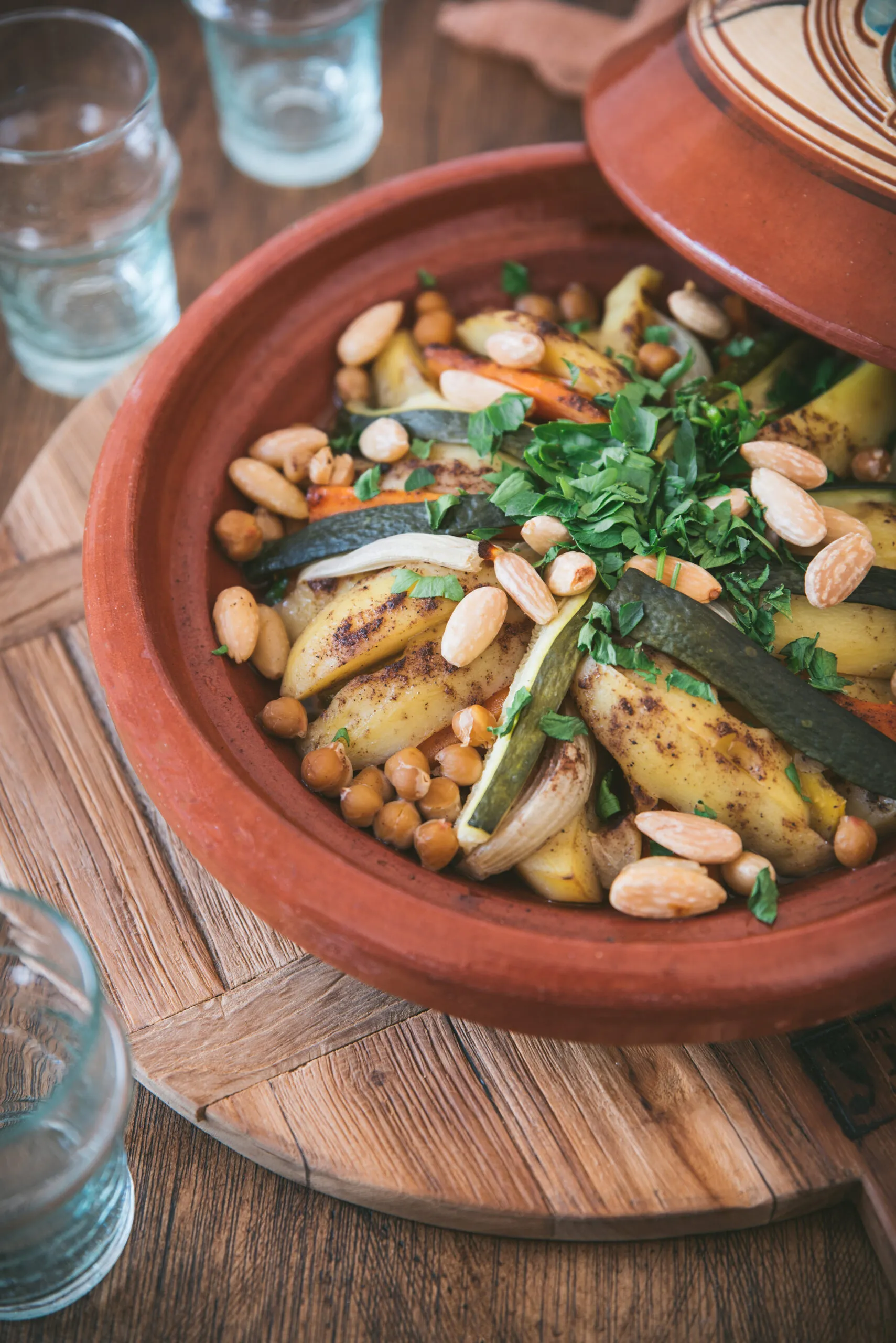 Traditional Moroccan tagine dish